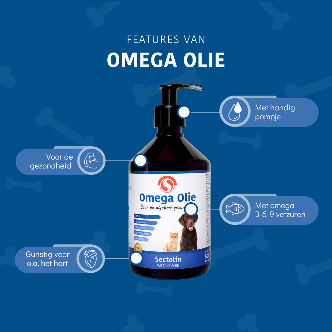Sectolin Omega Olie - Immuunsysteem Hond en Kat Sectolin Omega Olie - Immuunsysteem Hond en Kat