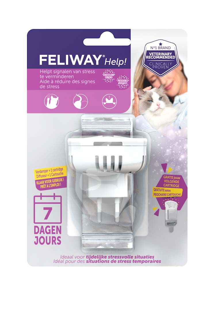 Feliway Help Kat Startset Verdamper - Cartridge - Anti Stress Feliway Help Kat Startset Verdamper - Cartridge - Anti Stress