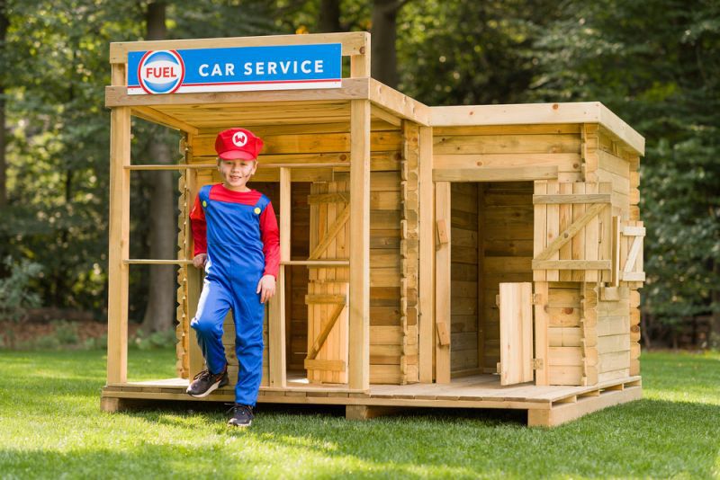 Swing King Leon 4-in-1 - Speelhuisje - Blank