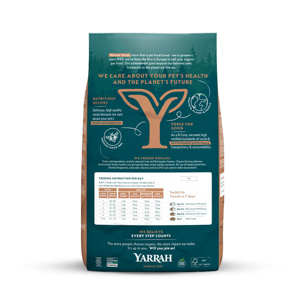 Yarrah Biologisch Graanvrij - Kattenvoer - 10 - kip