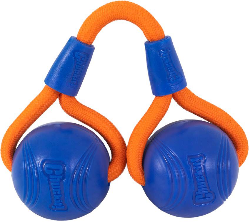 Chuckit Breathe Right Fetch ball - Hondenspeelgoed - Blauw / Oranje - 18x15x7 cm - Medium