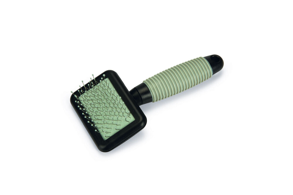 Beeztees - Slickerborstel - Zwart/grijs - 16x9x3.5 cm