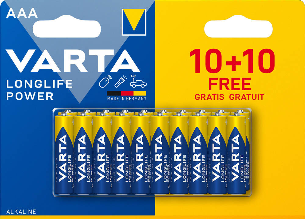 Varta Longlife Power AA - Alkaline Batterijen Varta Longlife Power AA - Alkaline Batterijen