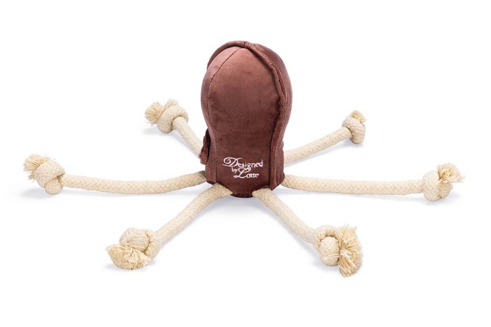 Designed by Lotte Inktvis Aisha Knuffel - Hondenspeelgoed - roze - 10x11x15 cm