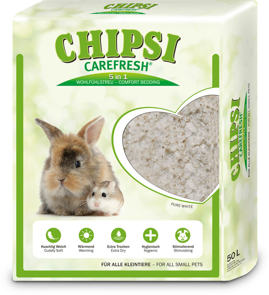 Chipsi CareFresh Pure White - Bodembedekker Chipsi CareFresh Pure White - Bodembedekker