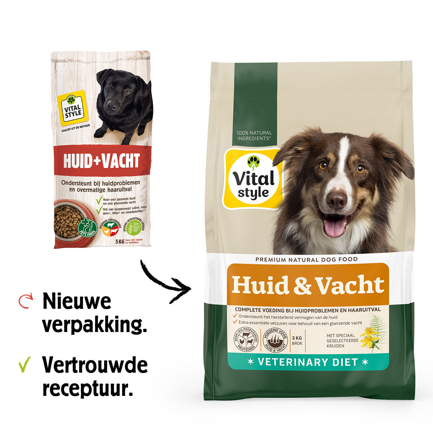 VITALstyle Huid & Vacht - Hondenvoer - 12.00 - rund, varken, lam