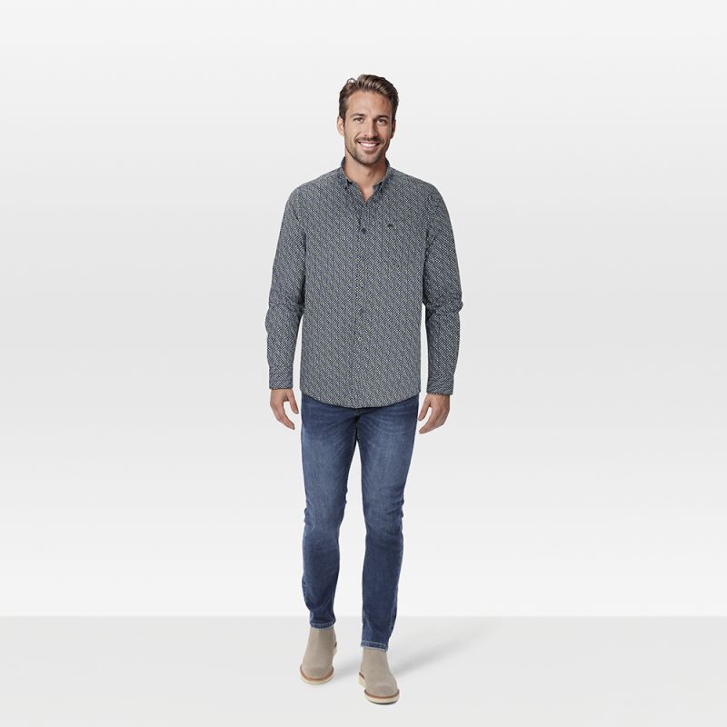 Veleste Tobias - Overhemd - 2XL - Blauw