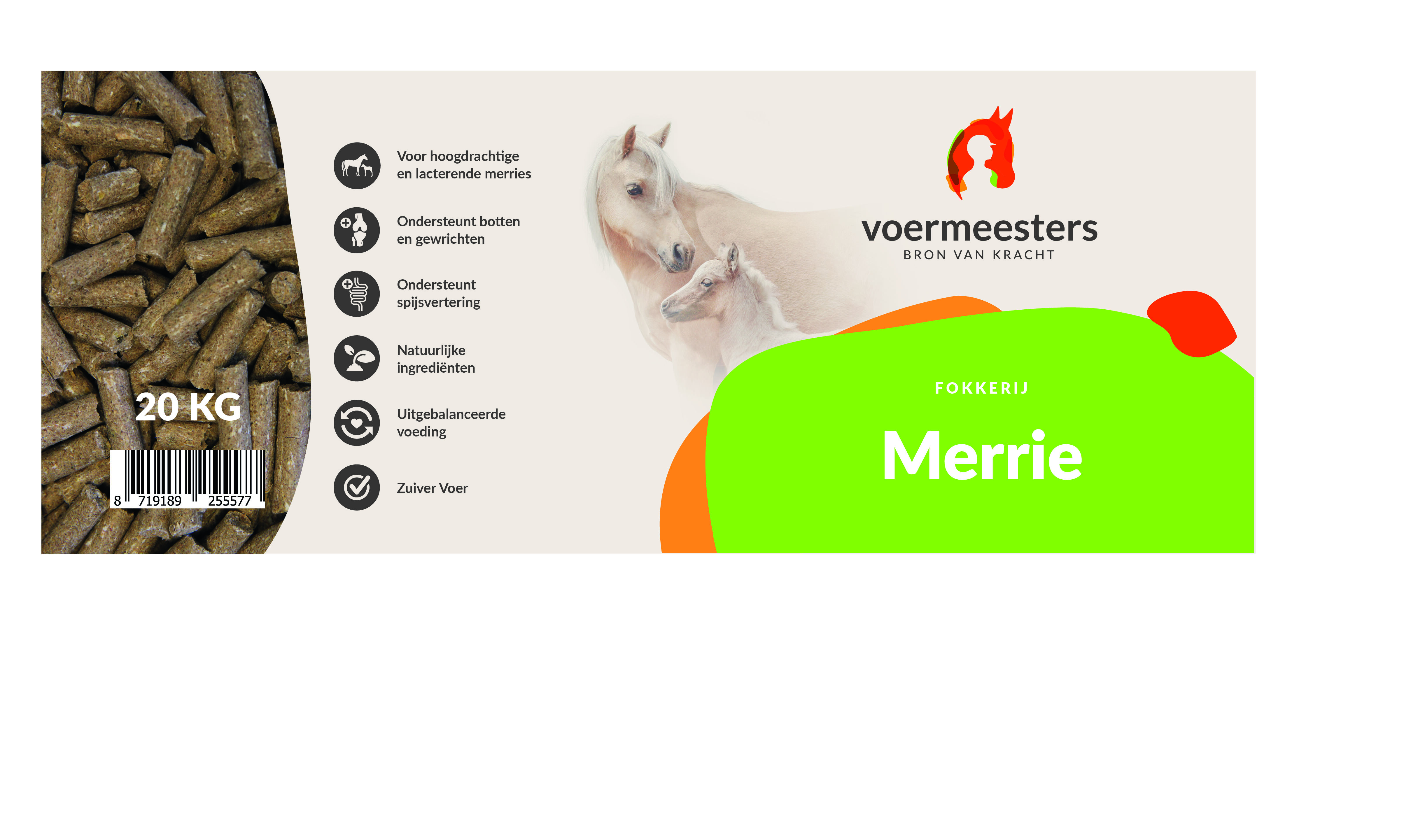 Voermeesters Merrie - Fokkerij - 20 kg - Zak