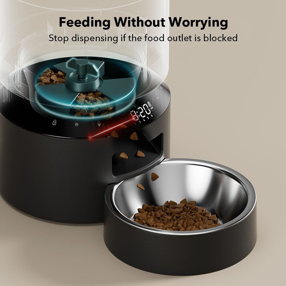 PETLIBRO Granary - Automatische kattenvoerbak - 29.30 cm - Zwart - 19.60 cm - 19.60 cm