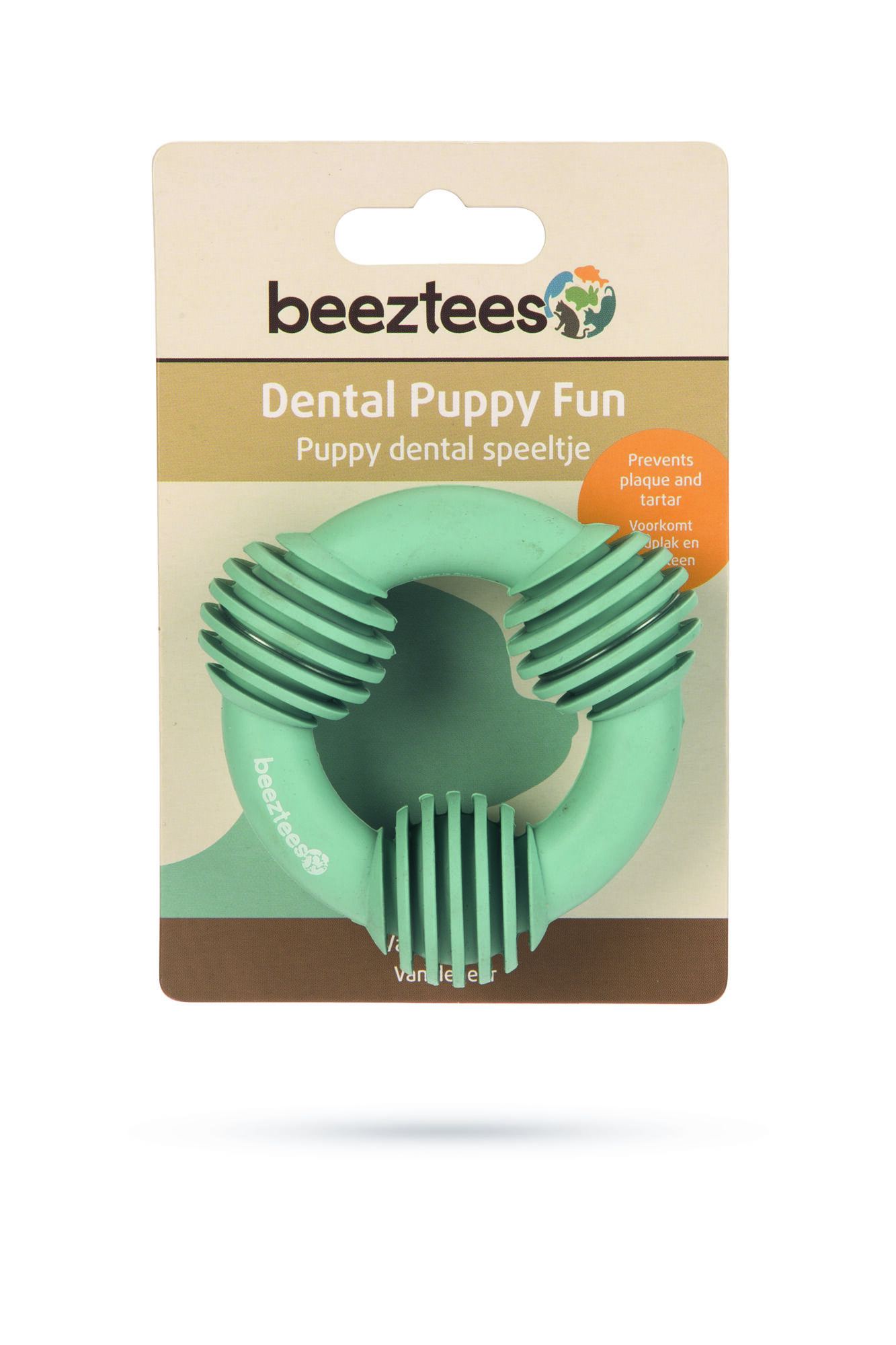 Beeztees Dental ring - Kauwspeelgoed puppy - 14.00 cm - groen - 9.30 cm - 2.00 cm