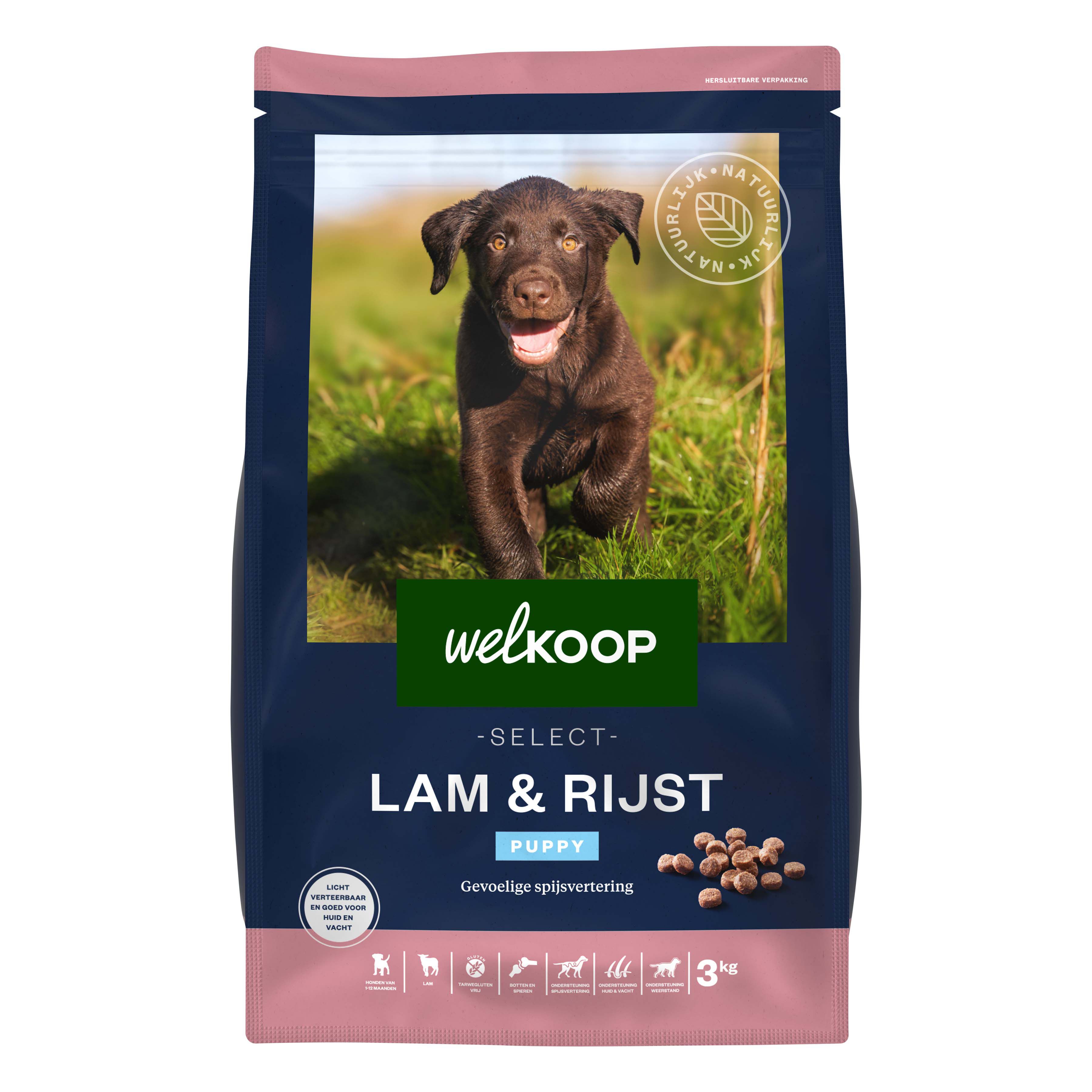 Welkoop Select Puppy Krokante brokken - Hondenvoer - 12.00 - lam, rijst