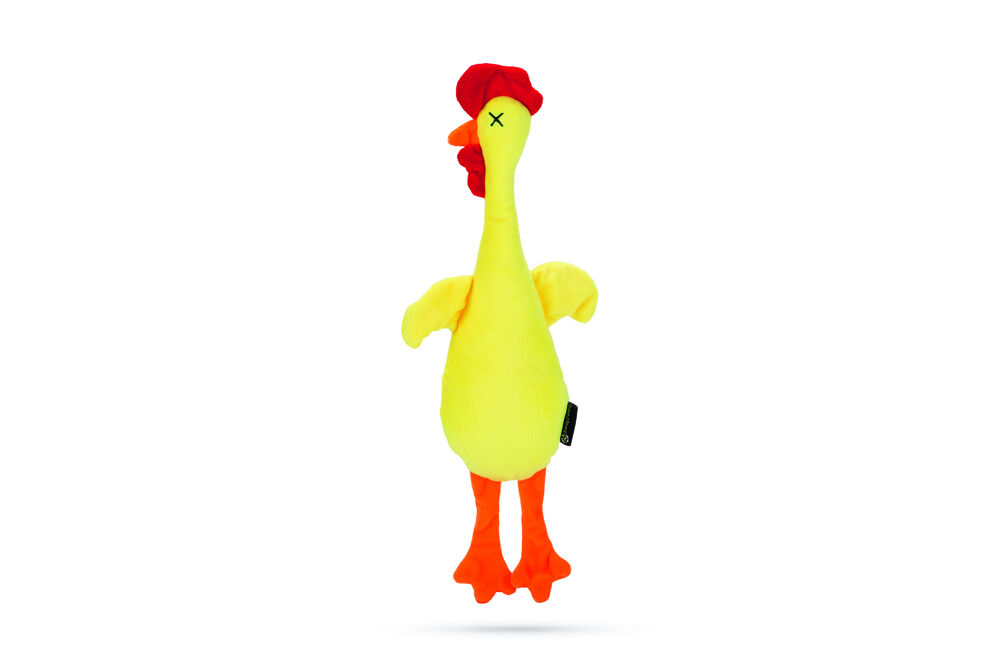 Beeztees Kip Pluche Knuffel - Hondenspeelgoed - geel - 5x10x10 cm Beeztees Kip Pluche Knuffel - Hondenspeelgoed - geel - 5x10x10 cm