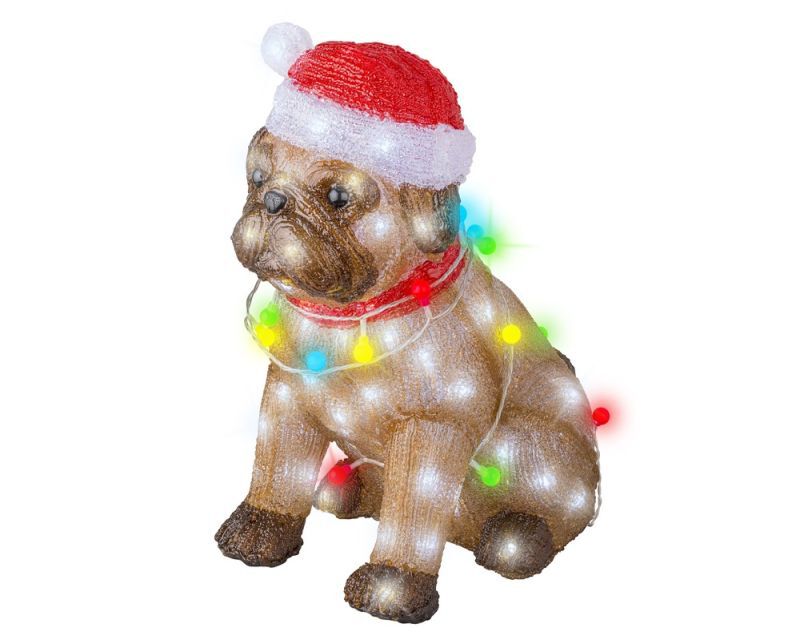 Lumineo Hond - LED figuur - Wit - 42x24x30 cm