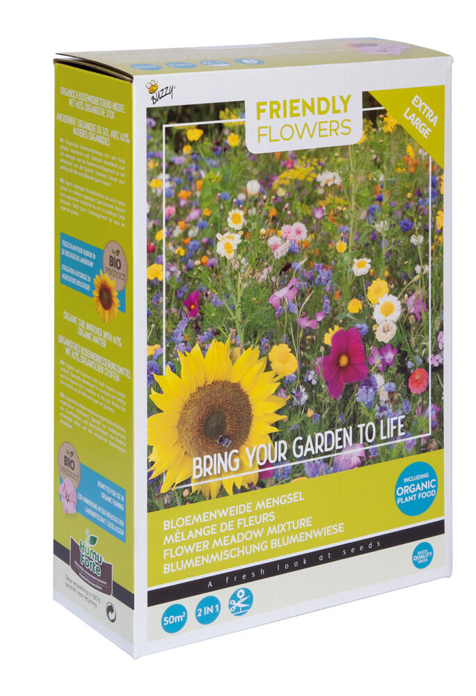 Buzzy Bloemmengsel bloemenweide 50m2 - Bloemzaden Buzzy Bloemmengsel bloemenweide 50m2 - Bloemzaden