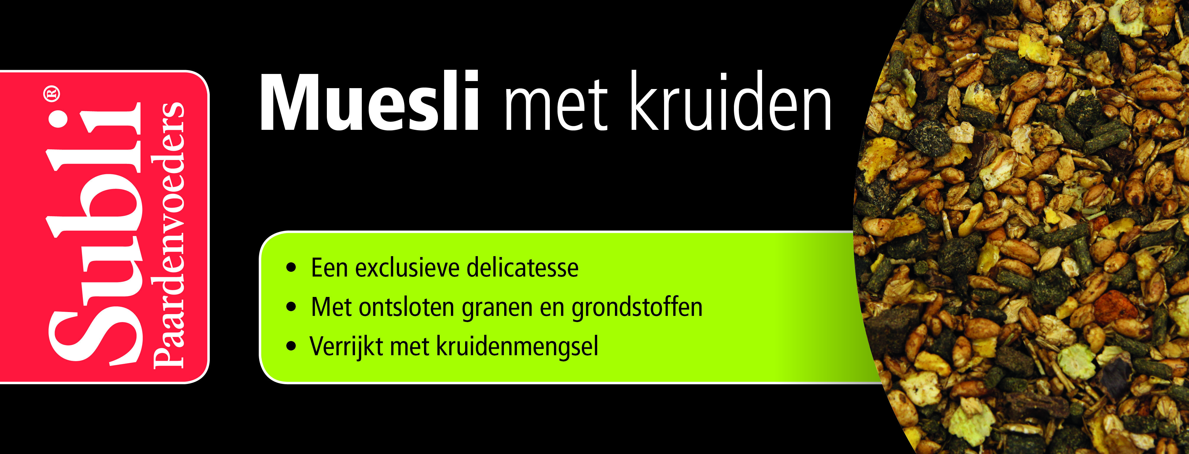 Subli Muesli met kruiden - Sport/prestatie - 15 kg - Zak