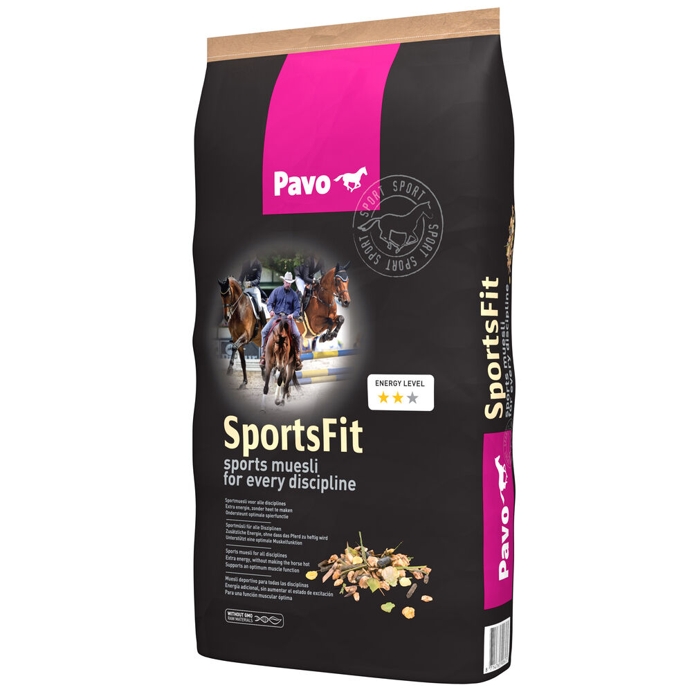 Pavo Sportsfit  - Sport/ Prestatie - Paardenvoer - 15 kg - Zak