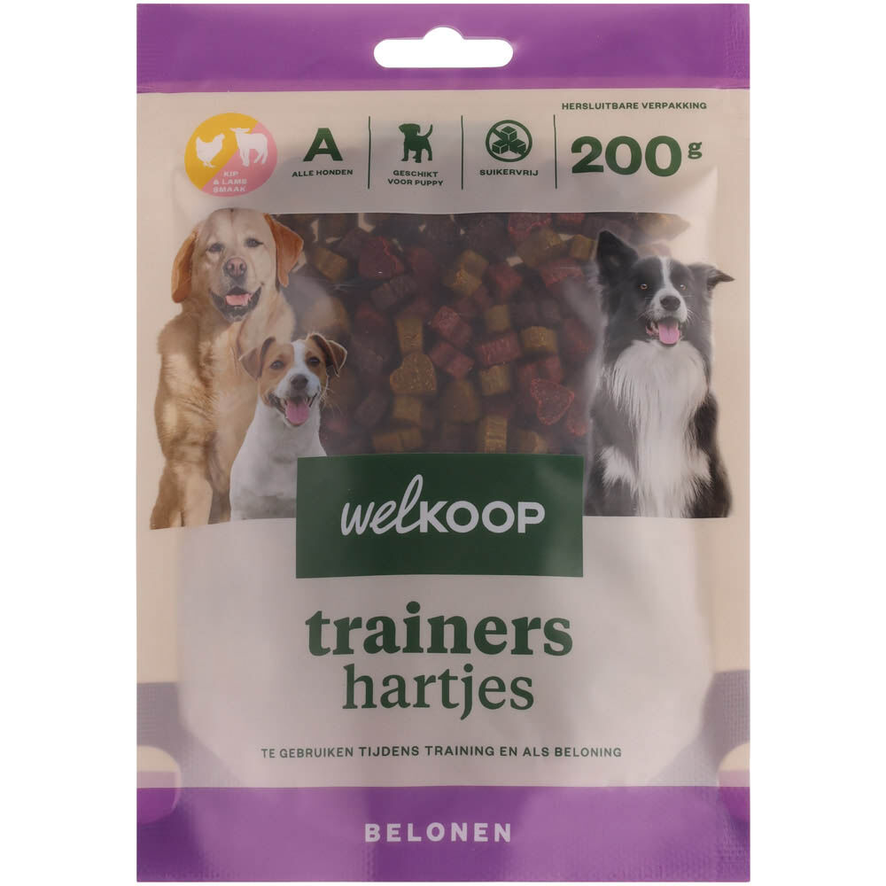 Welkoop Trainers Hartjes - Hondensnacks Welkoop Trainers Hartjes - Hondensnacks