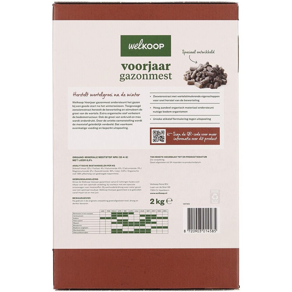 Welkoop - Voorjaar Gazonmest - 65 m² - 2 kg