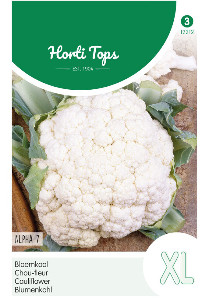 Hortitops Bloemkool Brassica oleracea Alpha 7 - Groentezaden Hortitops Bloemkool Brassica oleracea Alpha 7 - Groentezaden