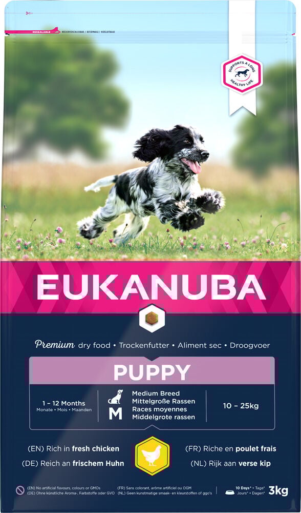 Eukanuba Growing Puppy Medium - Hondenvoer - Kip - 3 kg