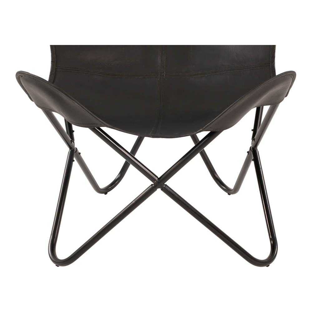 Lesli Living Buffalo - Relaxstoel - 1.00 cm - Zwart - 75.00 cm - 75.00 cm