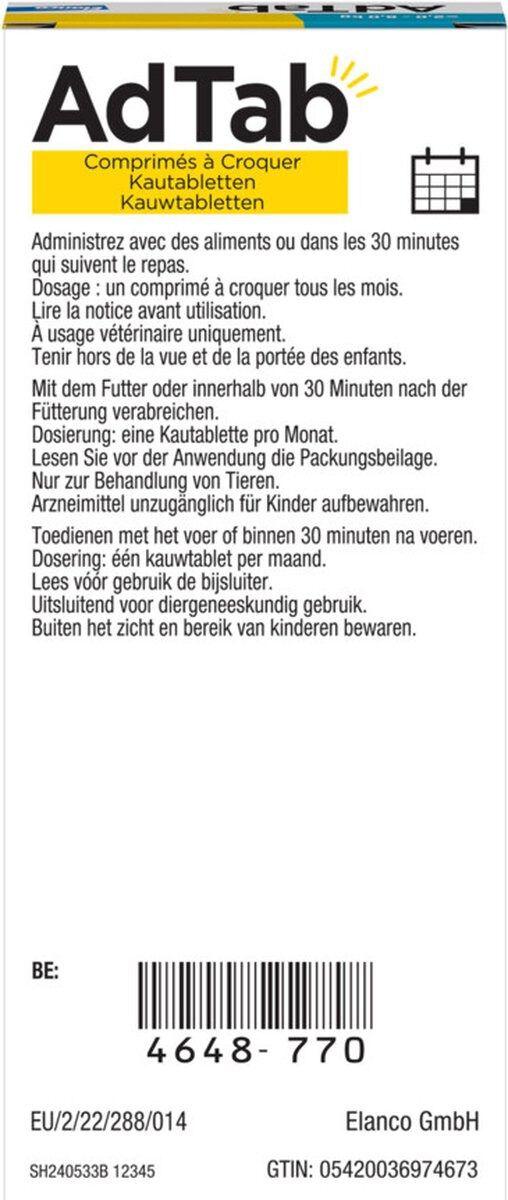 AdTab kauwtabletten kat 2-8 kg - Anti vlooien- en tekenmiddel - Groot