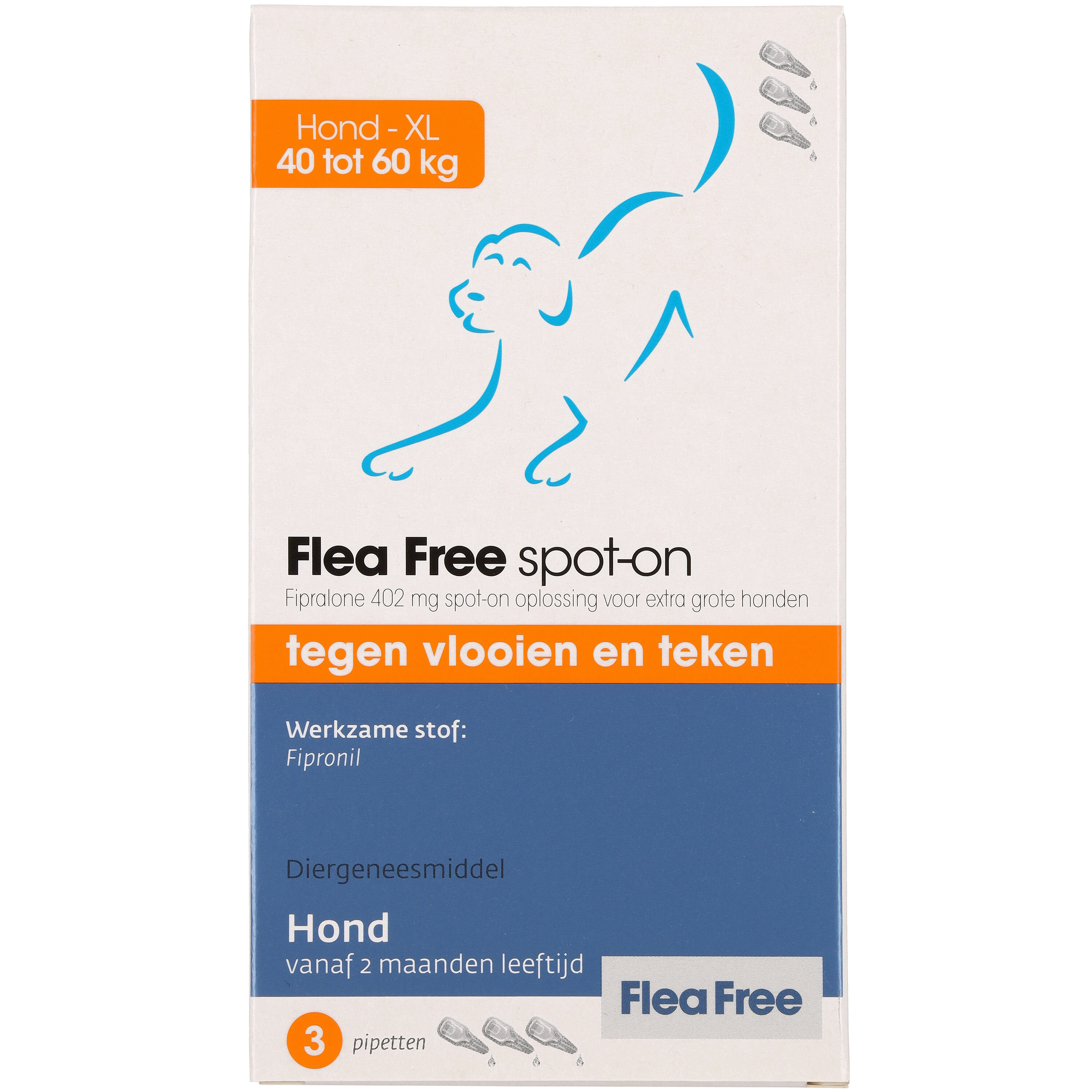 Flea Free Spot On - Pipetten - Anti Vlooien en teken Hond - XL