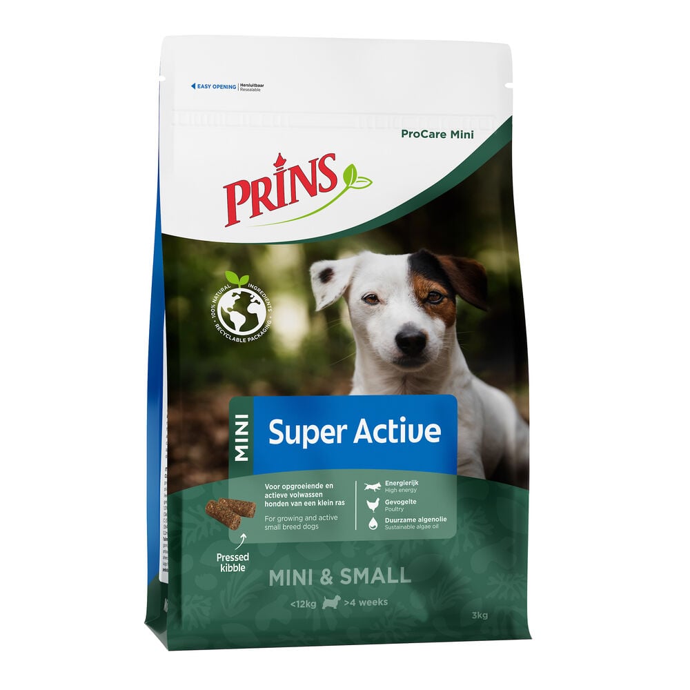 Prins ProCare Mini Super Active - Hondenvoer - 3.00 - gevogelte