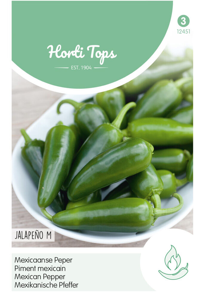 Hortitops Peper Jalapeno Mexicaans - Groentezaden Hortitops Peper Jalapeno Mexicaans - Groentezaden