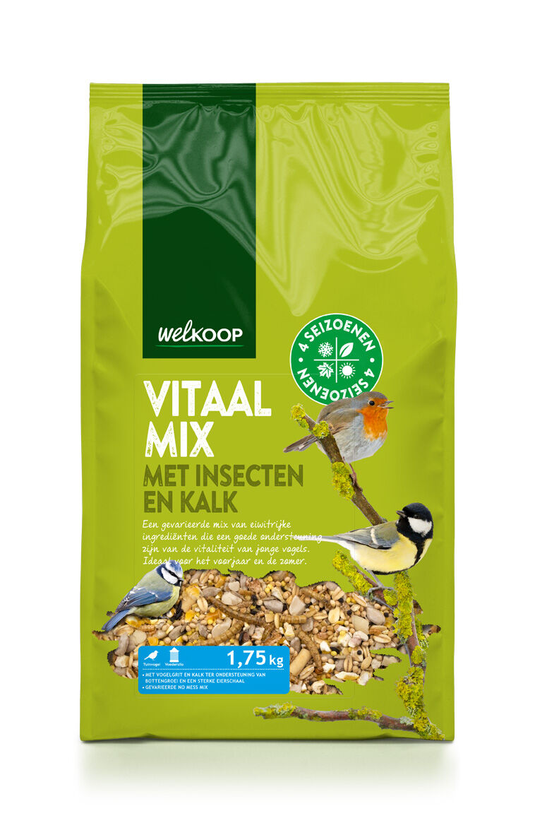 Welkoop Vitaalmix Insecten en Kalk - Tuinvogelvoer - 1750