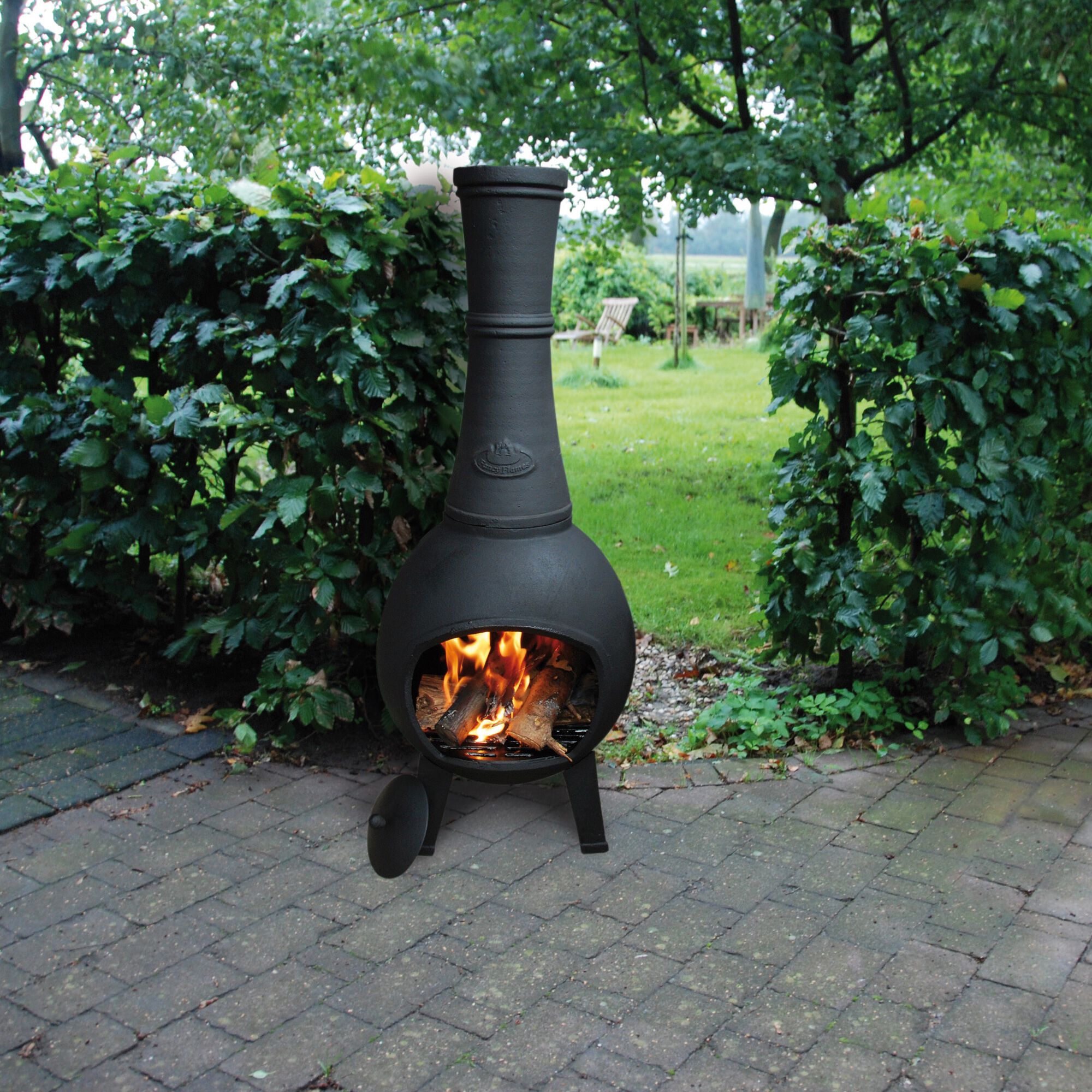 Esschert Fancy Flames Large - Tuinhaard - Rond - Zwart - Gietijzer - L