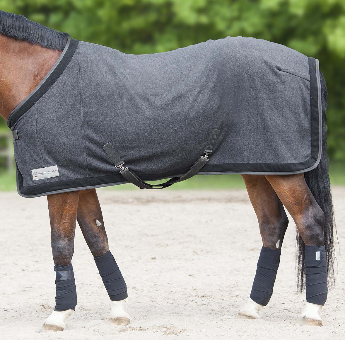 Waldhausen Esperia Zweetdeken - Paardendeken - 1.00 cm - Grijs - 1.00 cm - 145/195 - 1.00 cm