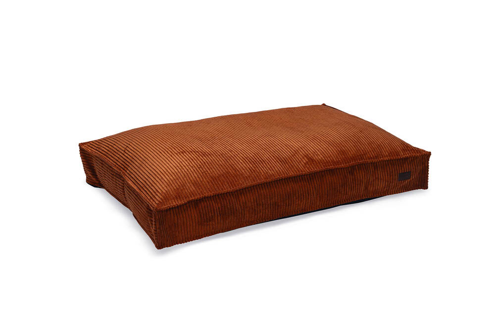 Designed by Lotte Ribbed - Hondenkussen - 15.00 cm - Terracotta - 80.00 cm - L - 120.00 cm