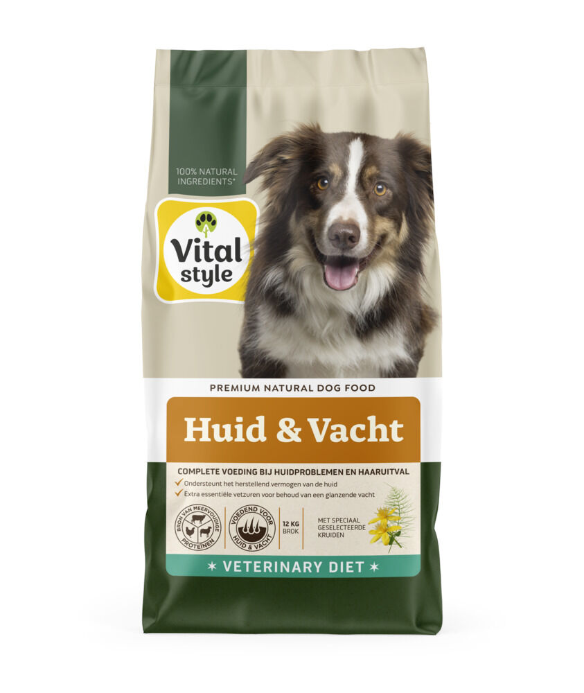 VITALstyle Huid & Vacht - Hondenvoer - 12.00 - rund, varken, lam