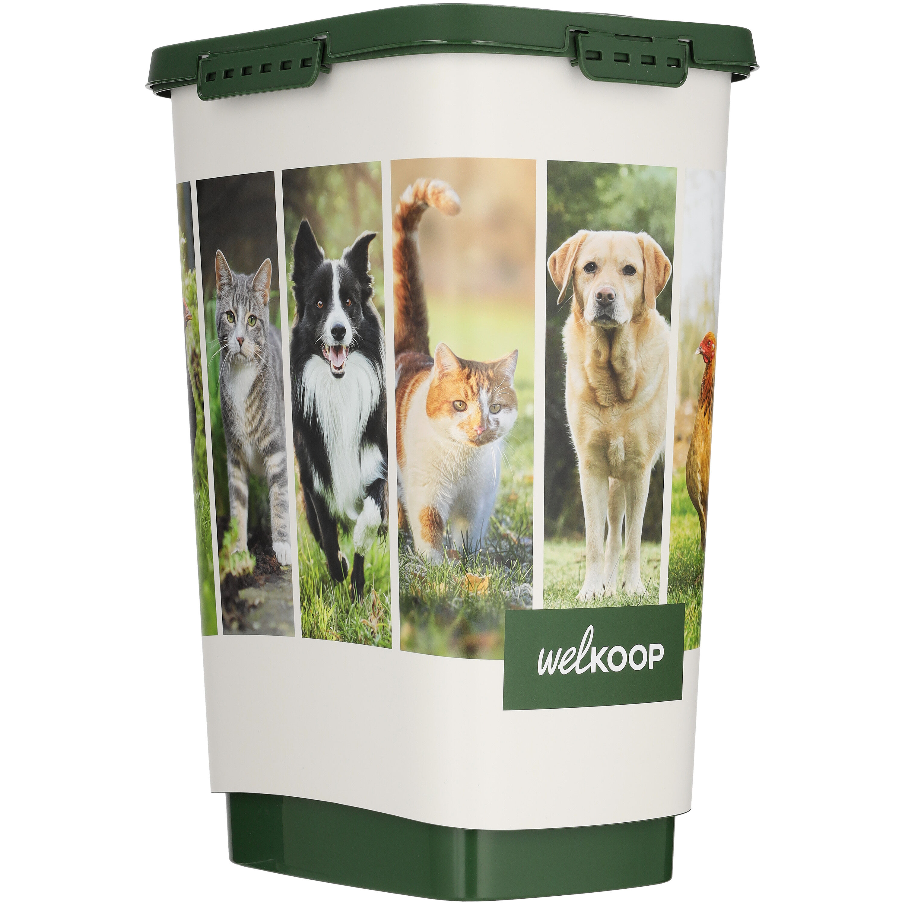 Welkoop - Voerton - 25.00 l - 46.30 cm - Wit Groen - 33.00 cm - 25.00 cm