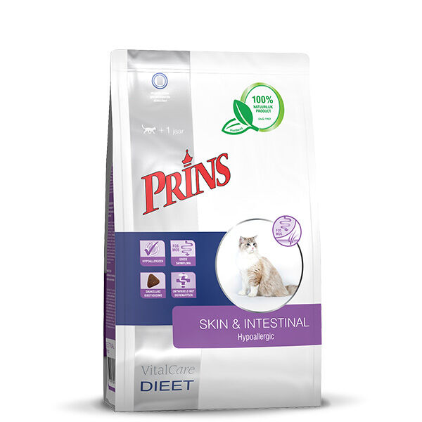 Prins Dieet VitalCare Skin & Intestinal - Kattenvoer veterinair - Eend - 5 kg