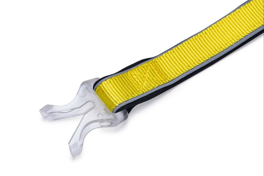 Beeztees Parinca Premium LED - Veiligheidsriem Hond - 80.00 cm - geel - 25 mm - 4.20 cm - 150.00 cm - 4.50 cm