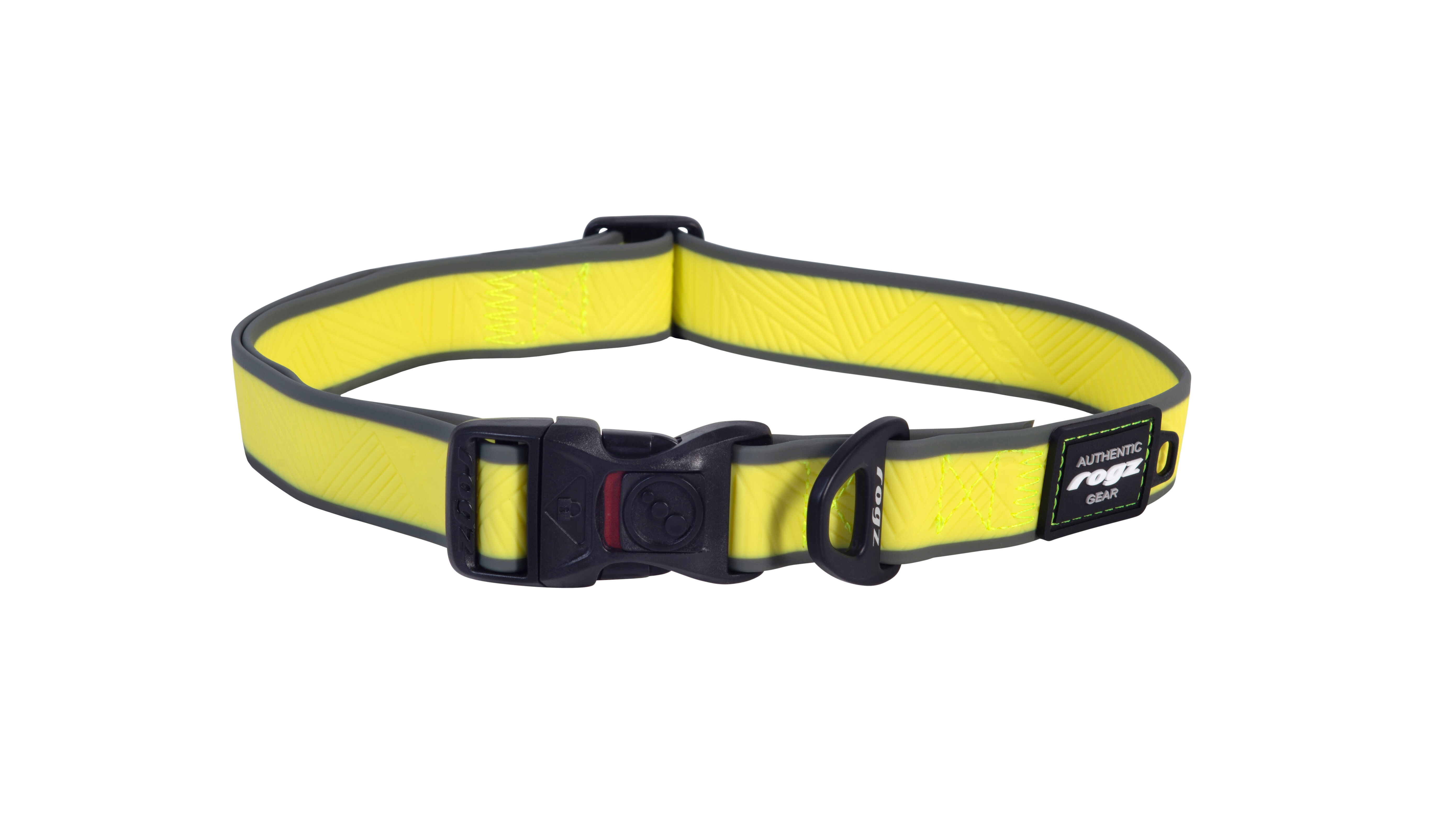 Rogz Beltz Amphibian - Halsband Hond - 26.00 cm - Geel - 4.50 cm - XL - 2.00 cm