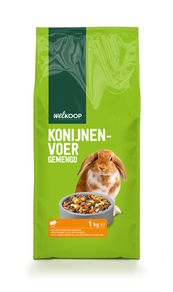 Welkoop Gemengd Konijnenvoer - 1 Welkoop Gemengd Konijnenvoer - 1