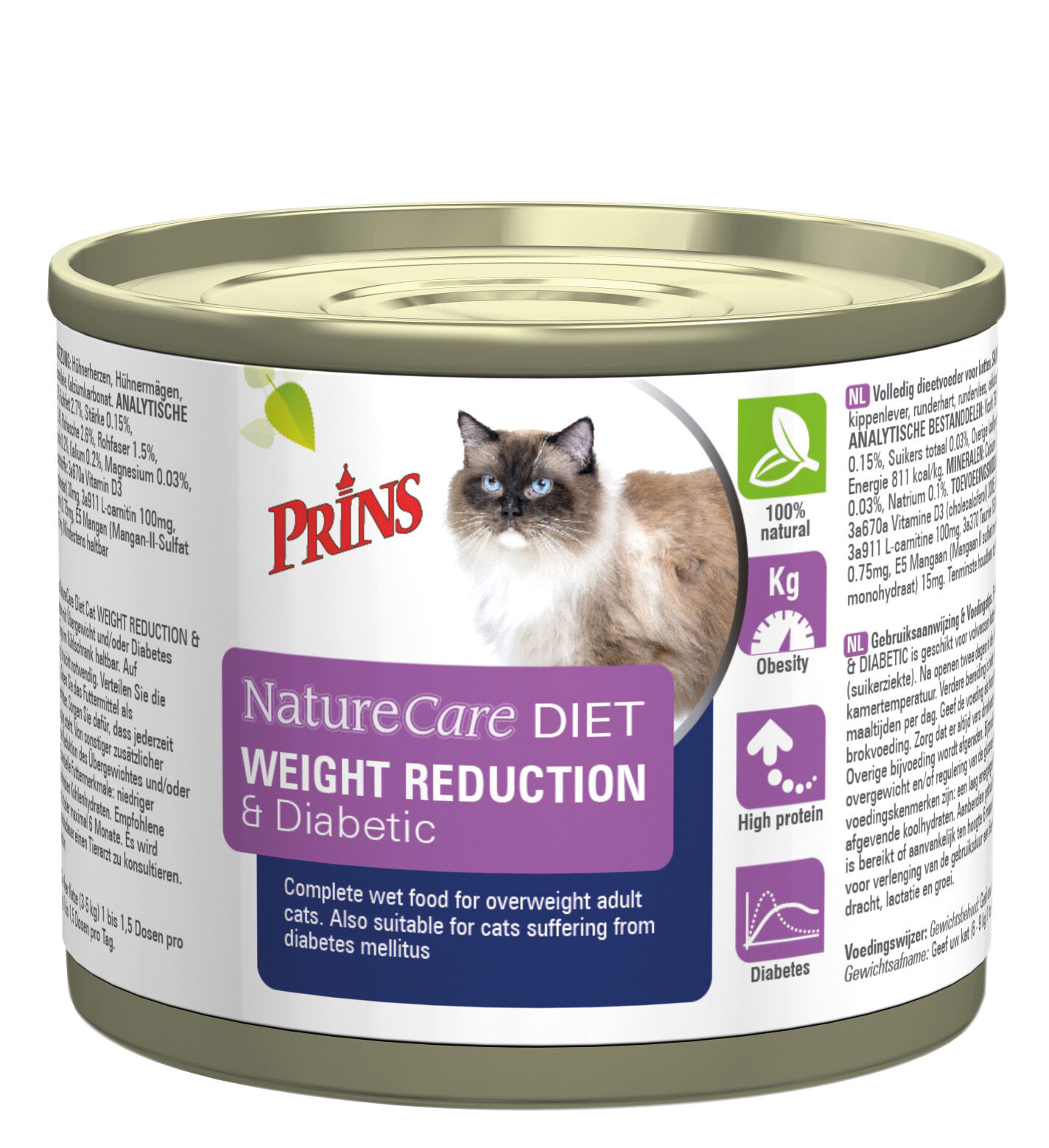 Prins Dieet NatureCare Weight Reduction - Kattenvoer veterinair Prins Dieet NatureCare Weight Reduction - Kattenvoer veterinair