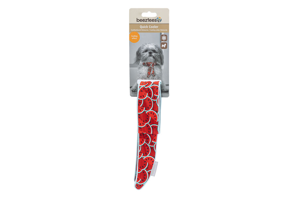 Beeztees Quick Cooler Meloenie - Halsband Hond - rood - S