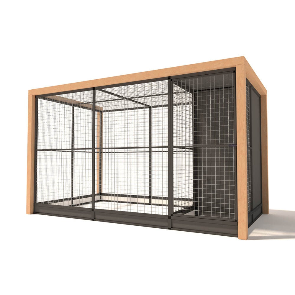 Glorenza Alfred - Kattenren - Antraciet - 202x190x345 cm Glorenza Alfred - Kattenren - Antraciet - 202x190x345 cm
