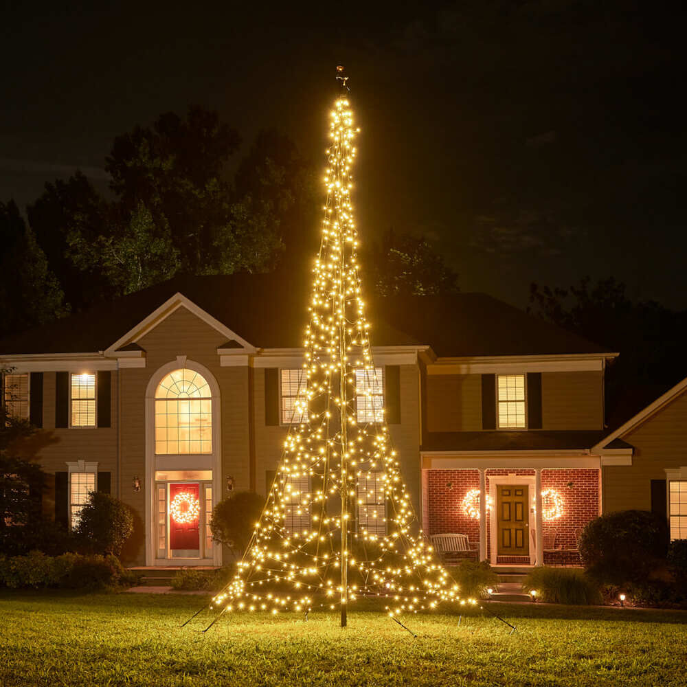 Fairybell Oct - Vlaggenmast kerstboom - 900 - Warm wit