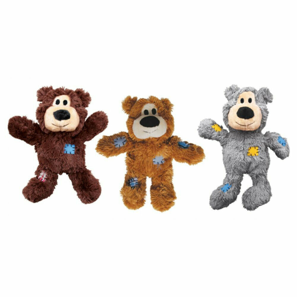 Kong Wildknots  Beer Pluche Knuffel - Hondenspeelgoed - 11.00 cm - assorti - 25.00 cm - XL - 1.00 cm