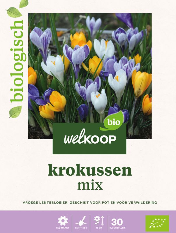 Welkoop Krokussen mix - Biologisch - Bloembollen Welkoop Krokussen mix - Biologisch - Bloembollen