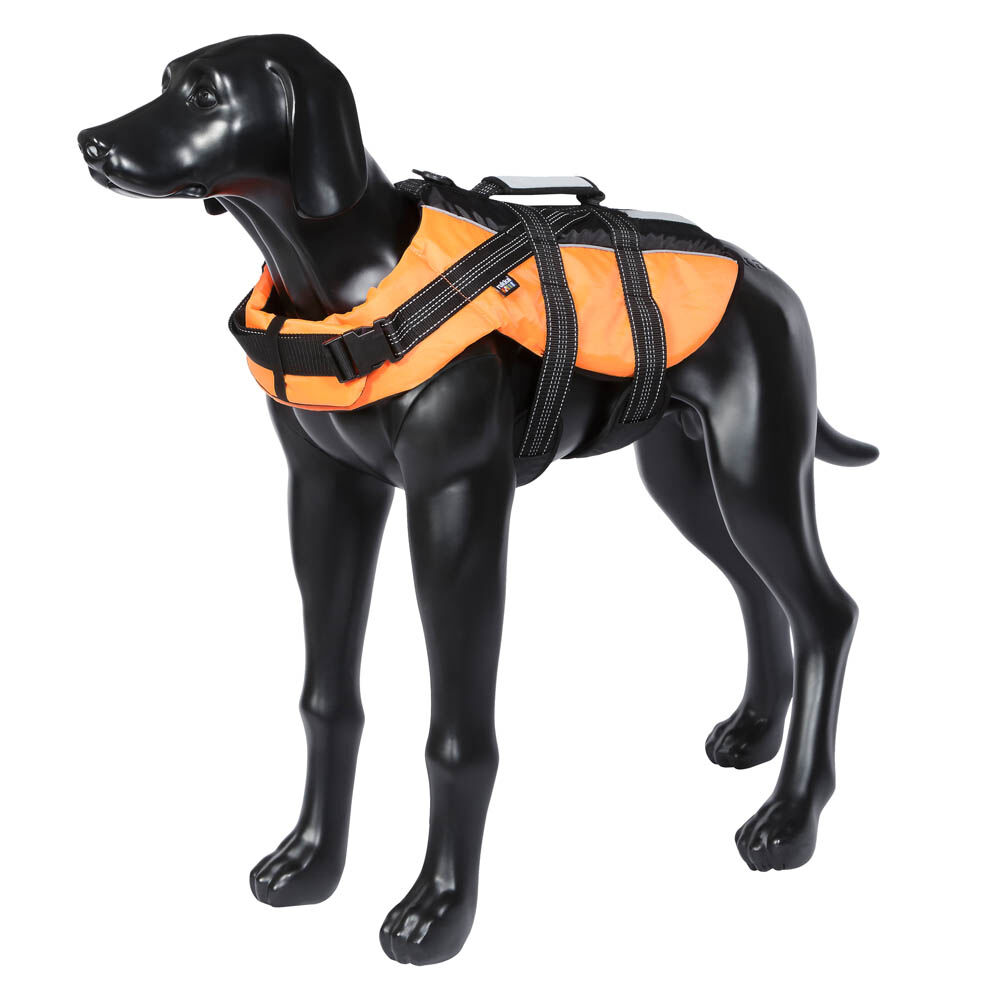 Rukka Pets - Zwemvest voor honden - 1.00 cm - zwart/oranje - 1.00 cm - L - 1.00 cm