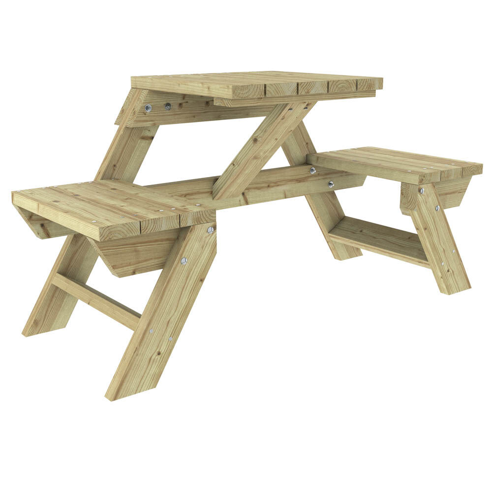 Outdoor Life Products Bente - Picknicktafel - Groen - 160x58x58 cm