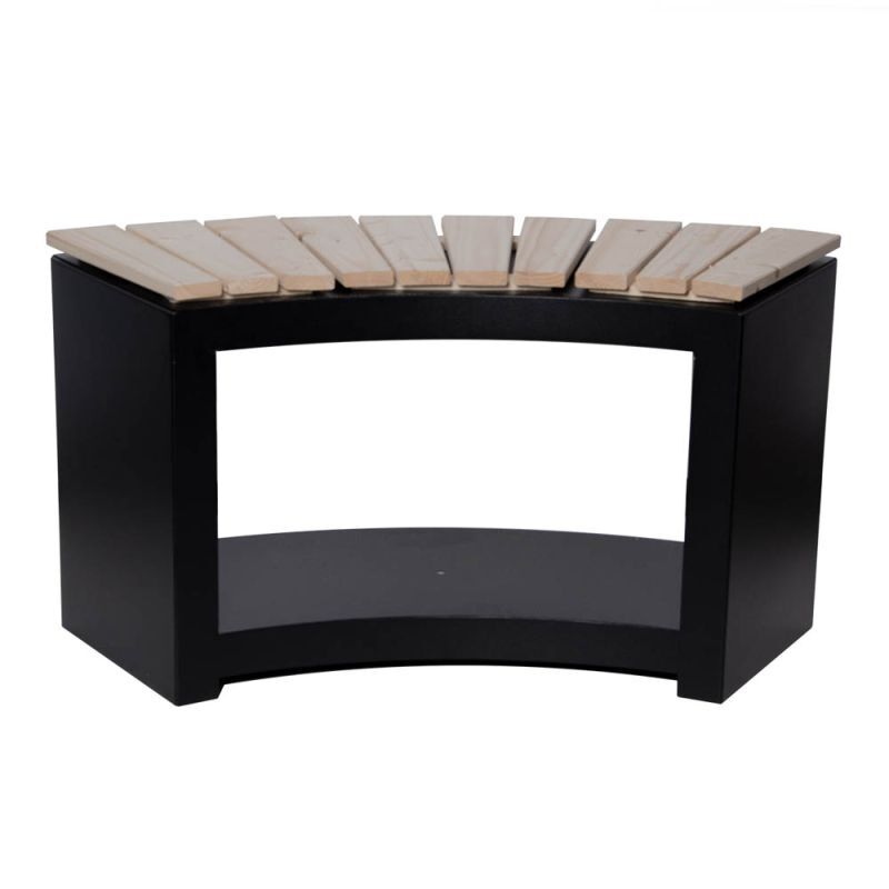 Fancy Flames - Houtopslag - Gebogen bank Fancy Flames - Houtopslag - Gebogen bank