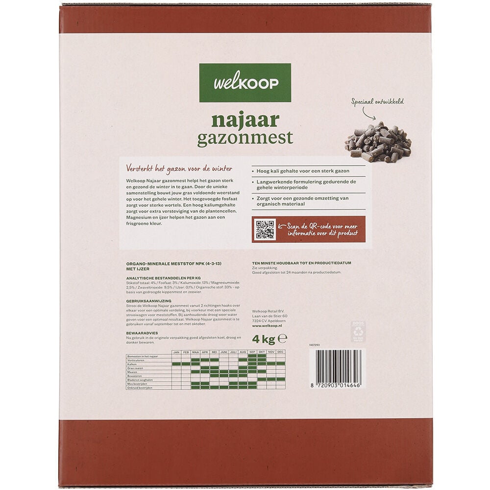 Welkoop - Najaar Gazonmest - 105 m² - 4 kg
