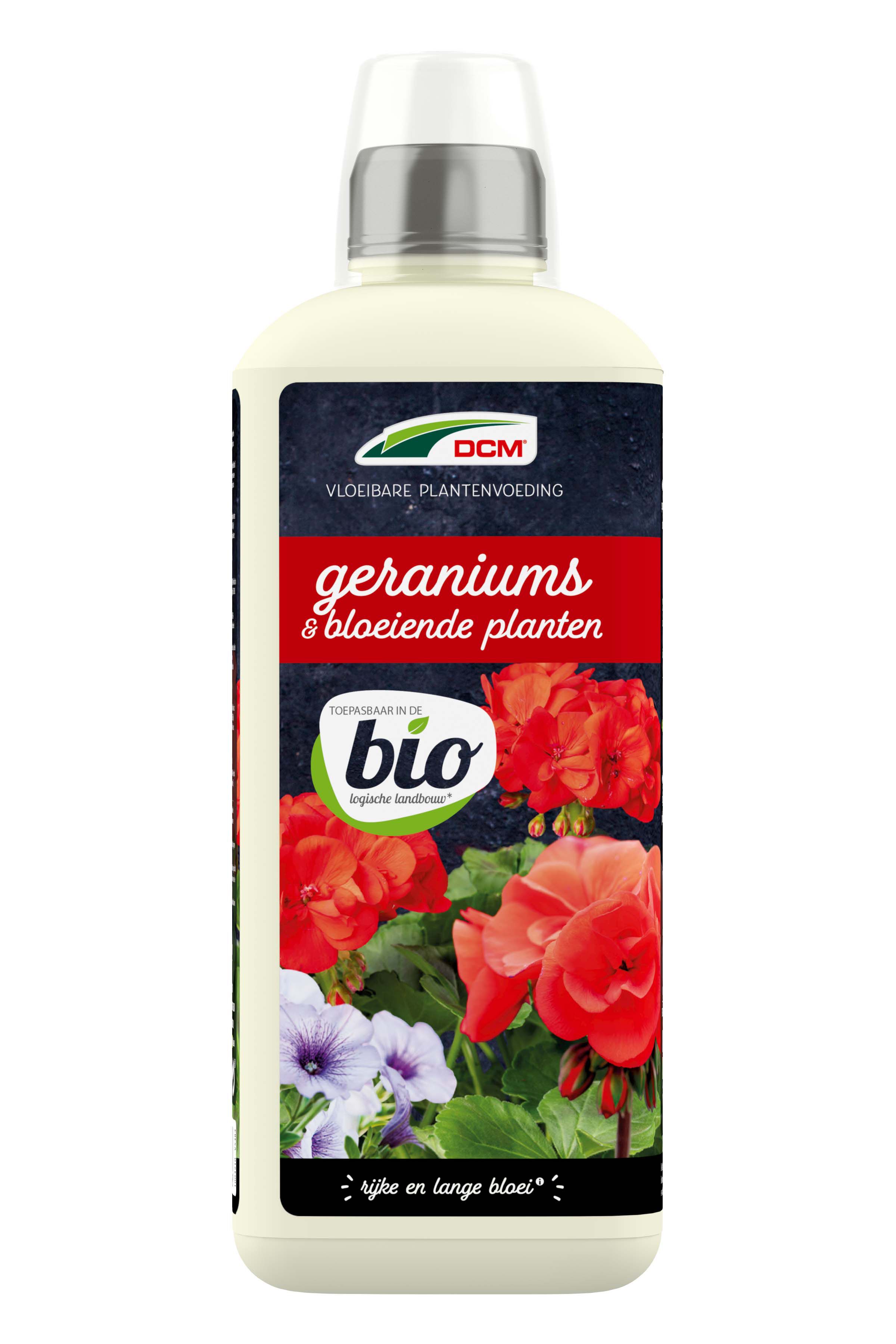 DCM Vloeibare Meststof Geraniums & Bloeiende Planten - Siertuinmeststof - 800